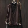 Vest for Women Cotton Autumn Winter Tops Knitted Sweater Vest Oversize  Down Casual V-neck Vest