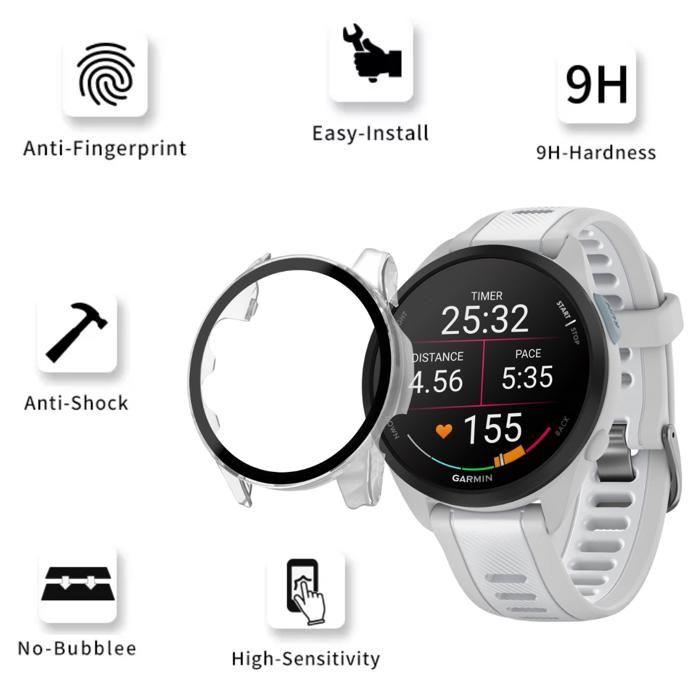 Чехол для умных часов - Phonillico - Совместим с Garmin Forerunner 165 - Прозрачный