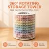 360° Rotating Storage Rack Bead Organizer Multi-Compartment Diamond Painting Jar Storage Rack Space-Saving Unit Upright