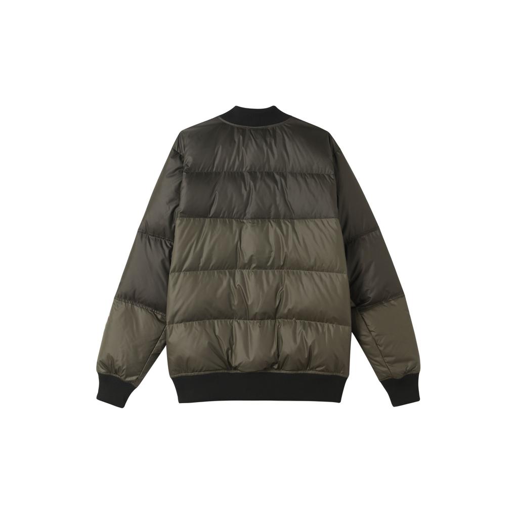 Nike Solid Color Logo Zip-Up Down Jacket Men Outerwear Green DV4275-380