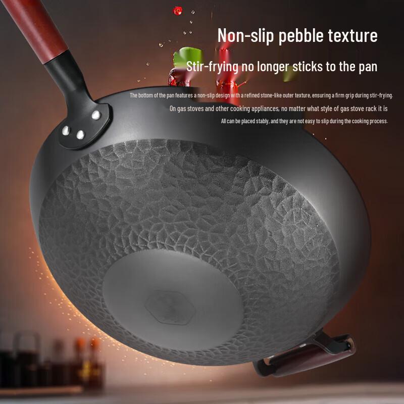 Kombar Forged Stone Cast Iron Wok