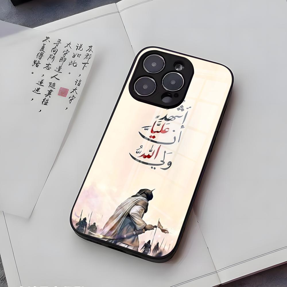 Чехол для телефона Шиитский Али Имам Хусейн Для IPhone 17 Air 16 E Pro Max 15 14 13 Mini 12 Pro 11 Max Plus Черная Стеклянная Крышка
