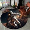 Ковер-круг мультяшный космонавт Вселенная 3D Космос для гостиной спальни детской комнаты, коврик для питомцев нескользящий