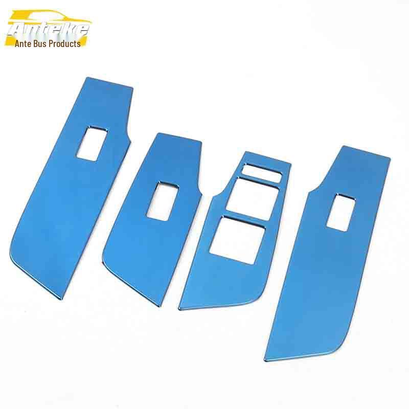 CX70 Glass Lift Frame & Stainless Steel Window Armrest Switch Button Decor Stickers.