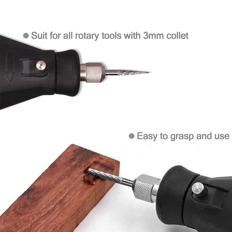 Набор фрез из карбида вольфрама, вращающийся напильник, рашпиль, шлифовальная машина, фрезерное долото, одинарная двойная насечка, инструмент для гравировки по металлу, дереву, полировки