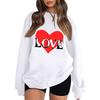 Women's Casual Fashion Valentine's Day Print Long Sleeve O-Neck Sweatshirts Pullover Top