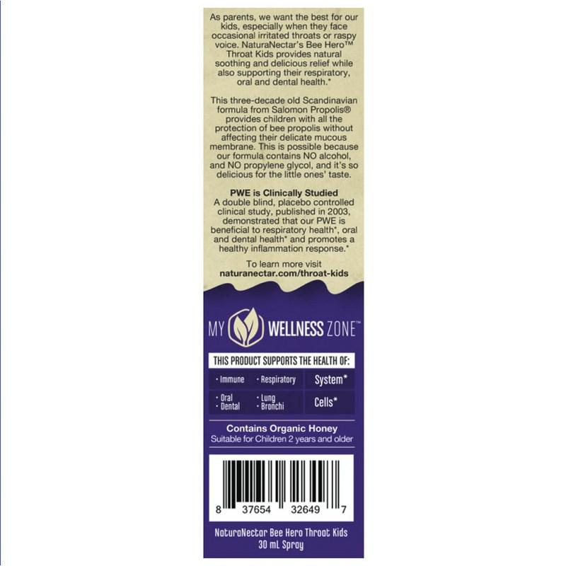 Натуральный нектар Будь героем для горла Детский натуральный прополисный спрей Ягодный взрыв, 30 мл, 1 шт.