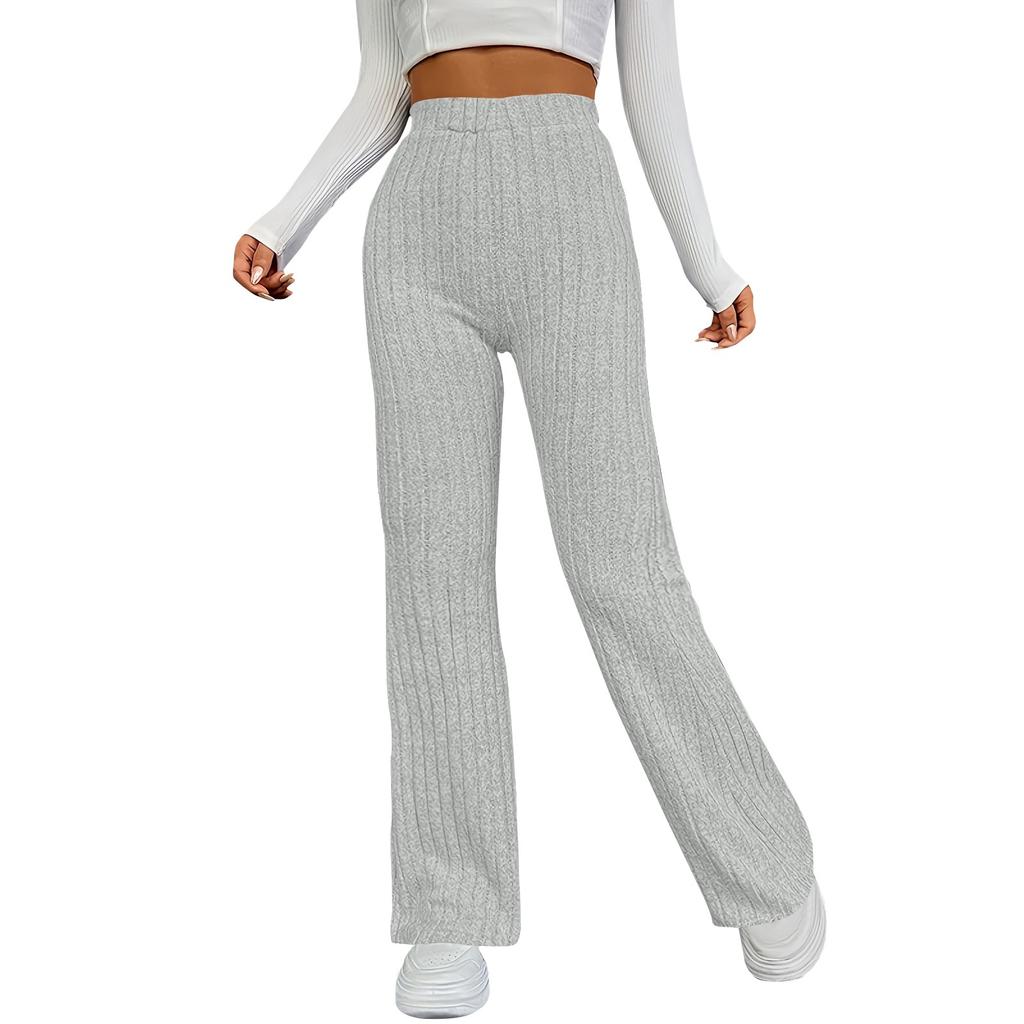 Women's Fashion Casual Solid Color Micro Flared High Waisted Pants Slim Fit Autumn And Winter Women's Clothing Pants