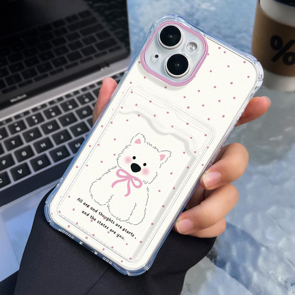 Card Phone Case for iPhone 11 13 XR 15 14 Pro Max iPhone 12 16 7 8 Plus XS Max Samsung S24 S23 A15 A55 A05 A54 Redmi 12 13C 13 9 Cartoon Protection