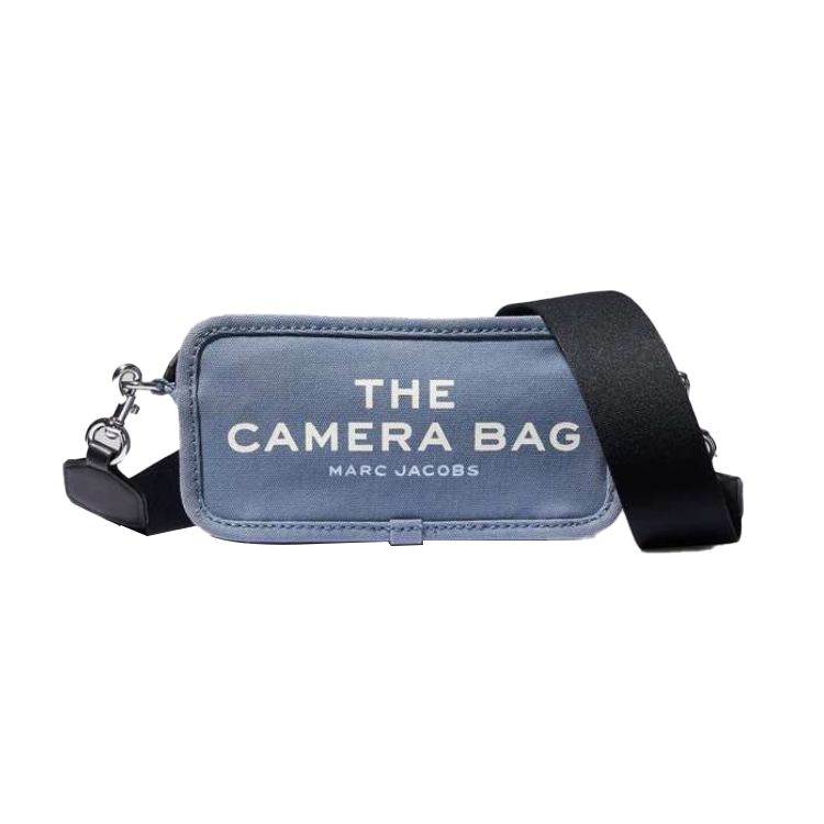 Marc Jacobs Fashion Casual Logo Print Detachable And Adjustable Strap Canvas Shoulder Crossbody Bag Women bags Light-Blue M0017040-481