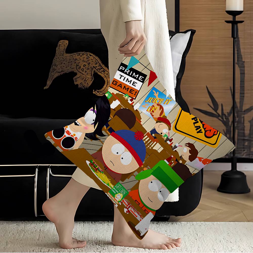 Classic Animation SSouth Cartoon Park Pillow Cover Sofa Cushion Cover Home Room Decoration Children Gift