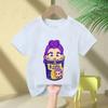Movie Crew Neck Cartoon Girls Boys Tee Kids Girls Parent-Child T-shirt  Fashion Casual Tops Casual Baby Clothes