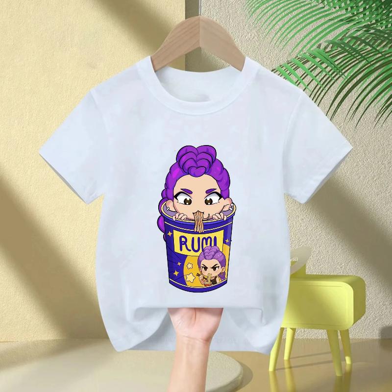 Movie Crew Neck Cartoon Girls Boys Tee Kids Girls Parent-Child T-shirt Fashion Casual Tops Casual Baby Clothes