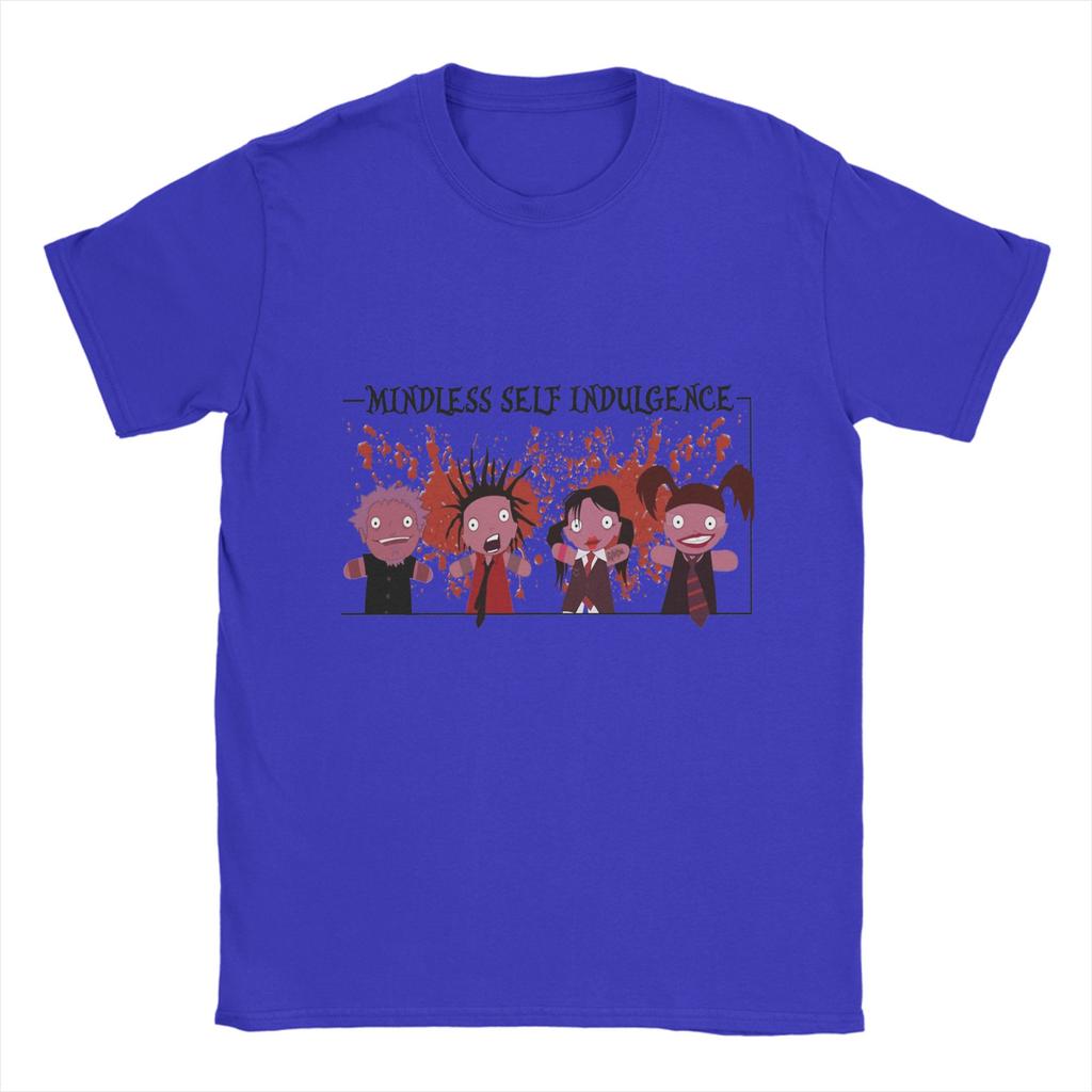 Футболки Mindless Self Indulgence Мужские Смешные Хлопковые Футболки Круглый Вырез Короткий Рукав Футболка Подарок на День Рождения Одежда