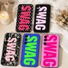 Стиль Y2K SWAG Чехол для телефона Samsung Galaxy A73, A72, A71, A70, A53, A52, A51, Мягкий силиконовый черный чехол