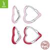 Simple Classic Dopamine Love Earrings Sweet Girl Heart S925 Sterling Silver Heart Earrings Ear Buckles