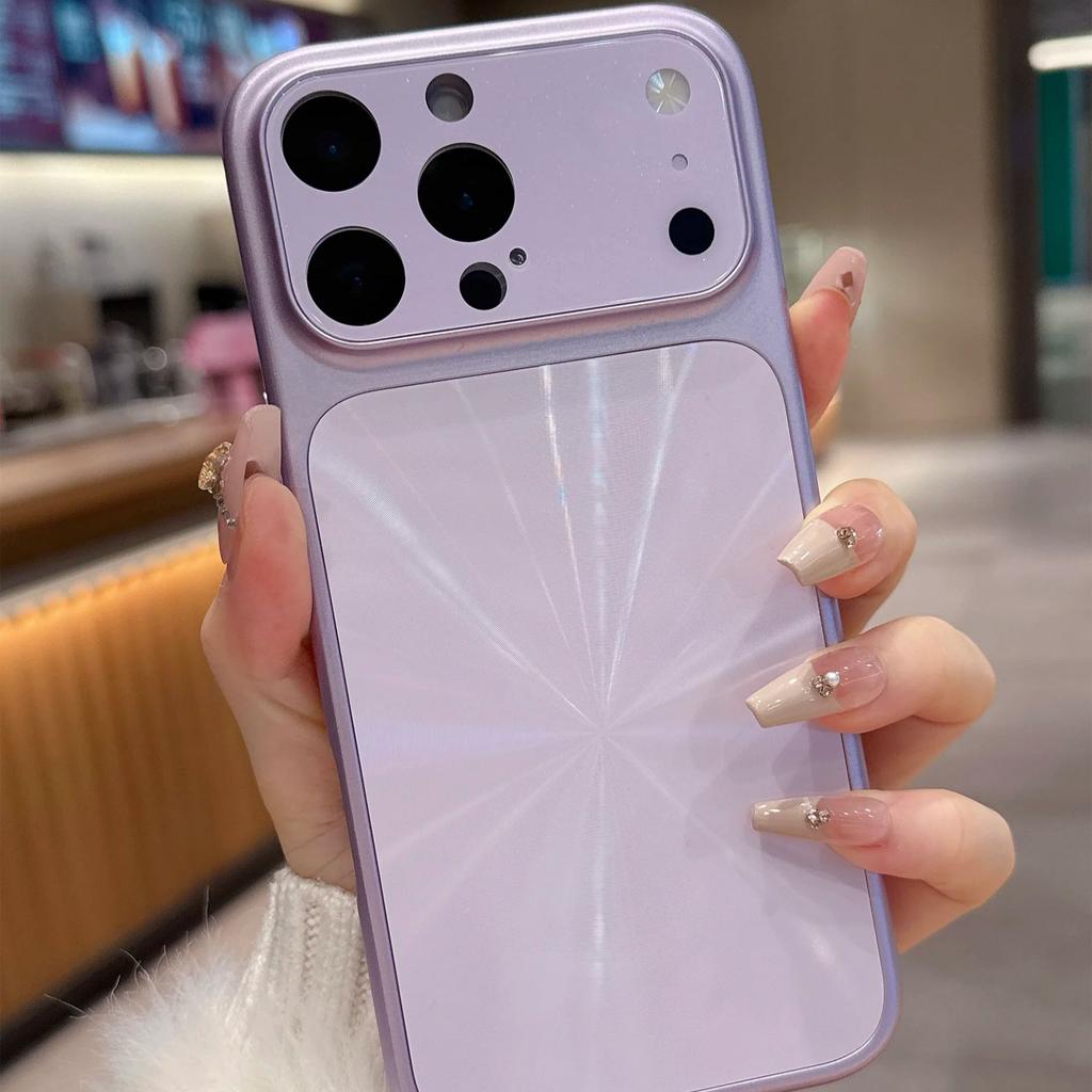 Laser Aurora CD Pattern Camera Protection Case for iPhone 17 16 15 14 13 Pro Max Shockproof Bumper Hard Glitter Cover