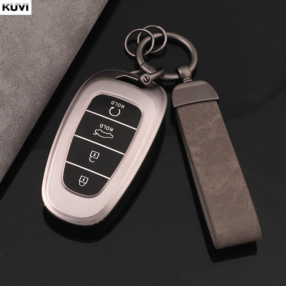Чехол-держатель для автомобильных ключей из ТПУ для Hyundai Tucson Solaris Sonata Hybrid NEXO NX4 Santafe Dn8, 4 кнопки, 2020, 2021, 2022, аксессуары