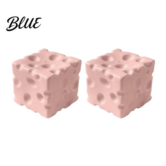 Сырная игрушка из ТПР 1/2 шт. Розовый сжимаемый для снятия стресса Желтый блок Фиджет Расслабляющий Поддельный куб Сенсорный Расслабляющий для руки
