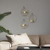 Stylish Design Geometric Candle Holder Easy To Clean Round Metal Wall Holder  Home Decoration