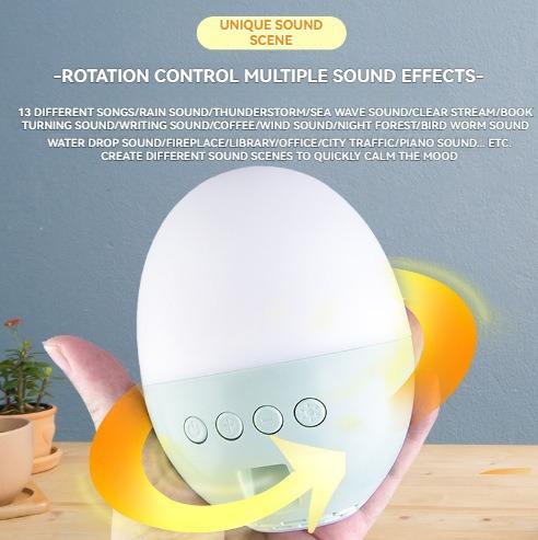Умная RGB Bluetooth-колонка: Генератор белого шума для сна с 3D Hi-Fi звуком и подсветкой настроения