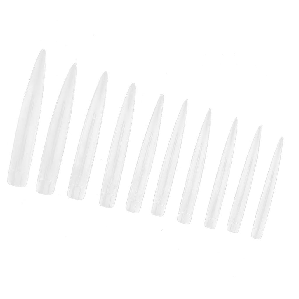 10 шт. профессиональные длинные заостренные кончики ногтей для домашнего салона, набор накладных ногтей, маникюрный инструмент