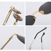 Shauna Metal Women Punk Retro Sunglasses Spring Leg Oval Rock Shades Men Uv400