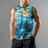 Мужская мода принтованный спортивный повседневный жилет без рукавов