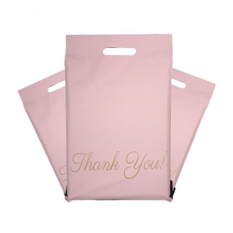 20PCS Standard Thank You Pink Poly Mailer Adhesive Envelopes Bags Gifts Shipping Portable Pouches 26x33cm