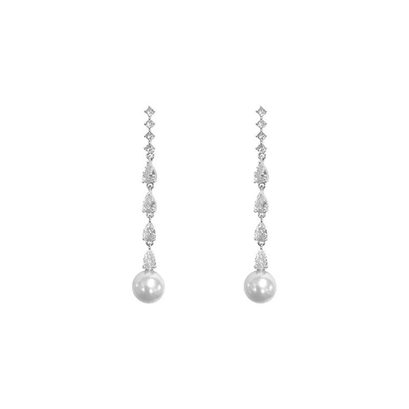 Длинные серьги-клипсы с кисточками, украшенные цирконием, для непроколотых ушей — элитный нишевый дизайн