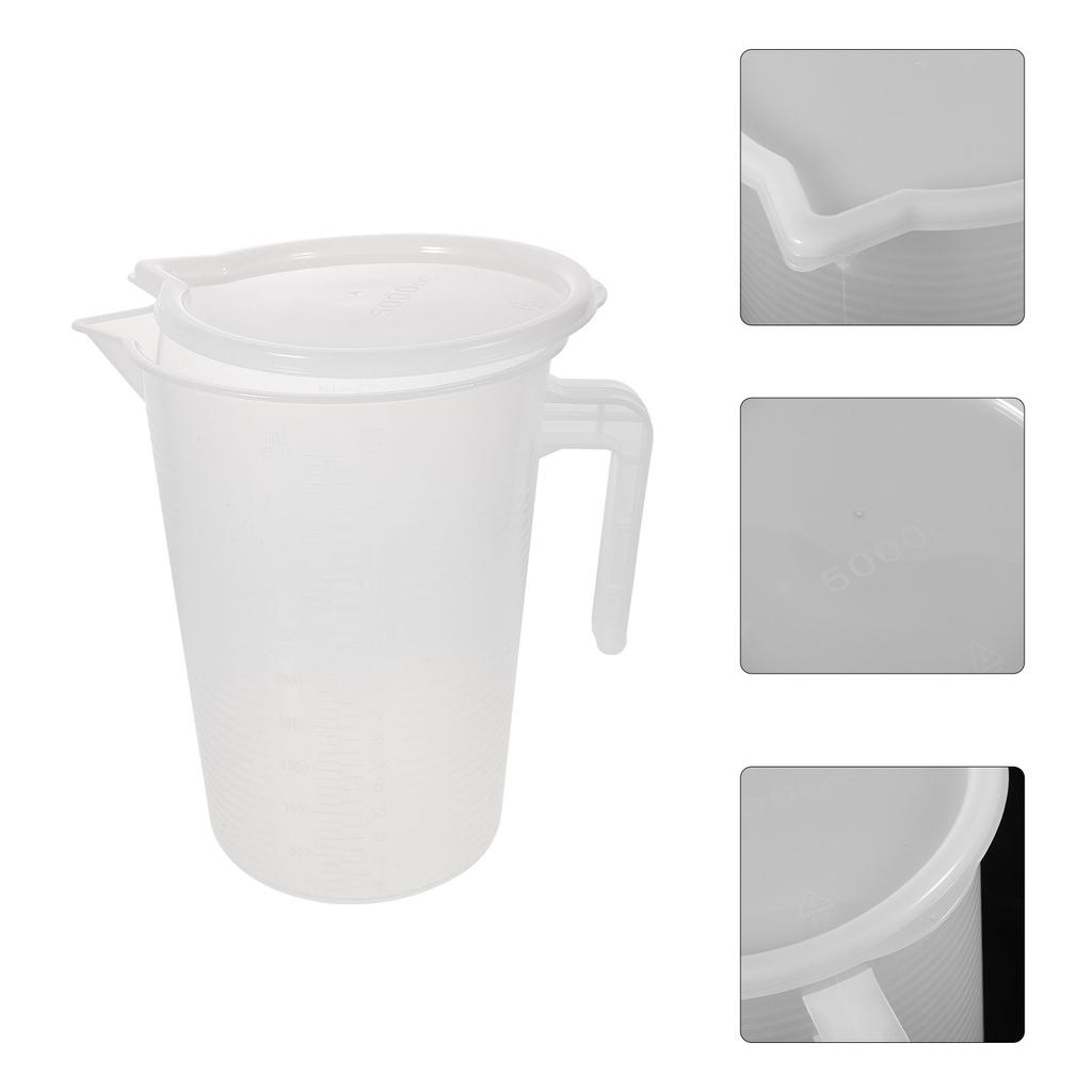 50l Measuring Cup Large Capacity Jug Kitchen Water Bottles Mix Jugs Plastic Pitcher PC with Lid