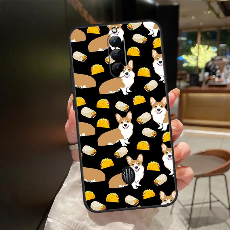 Cartoon Corgi Dog Case For ZTE Nubia Red Magic 8 Pro 8S Pro Plus RedMagic 9 Pro Plus 6 7 6S 7S 6R 5S 5G Cover
