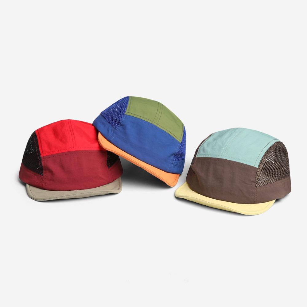Casual Versatile Retro Mesh Baseball Cap 5 Panel Adjustable Sun Visor Cap Breathable Quick Drying UV Protection Cap Unisex
