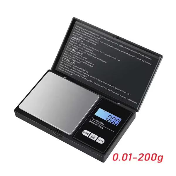 Мини ювелирные весы Высокоточные электронные цифровые весы Портативные карманные весы Ювелирные золотые граммовые весы Кухонные весы с ЖК-дисплеем и синей подсветкой