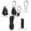 4pcs Adjustable Kayak And Canoe Boat Bow Strap Black Metal Wheel Stern Rope Lock Tie Down Strap 1/8 Inch Heavy Duty