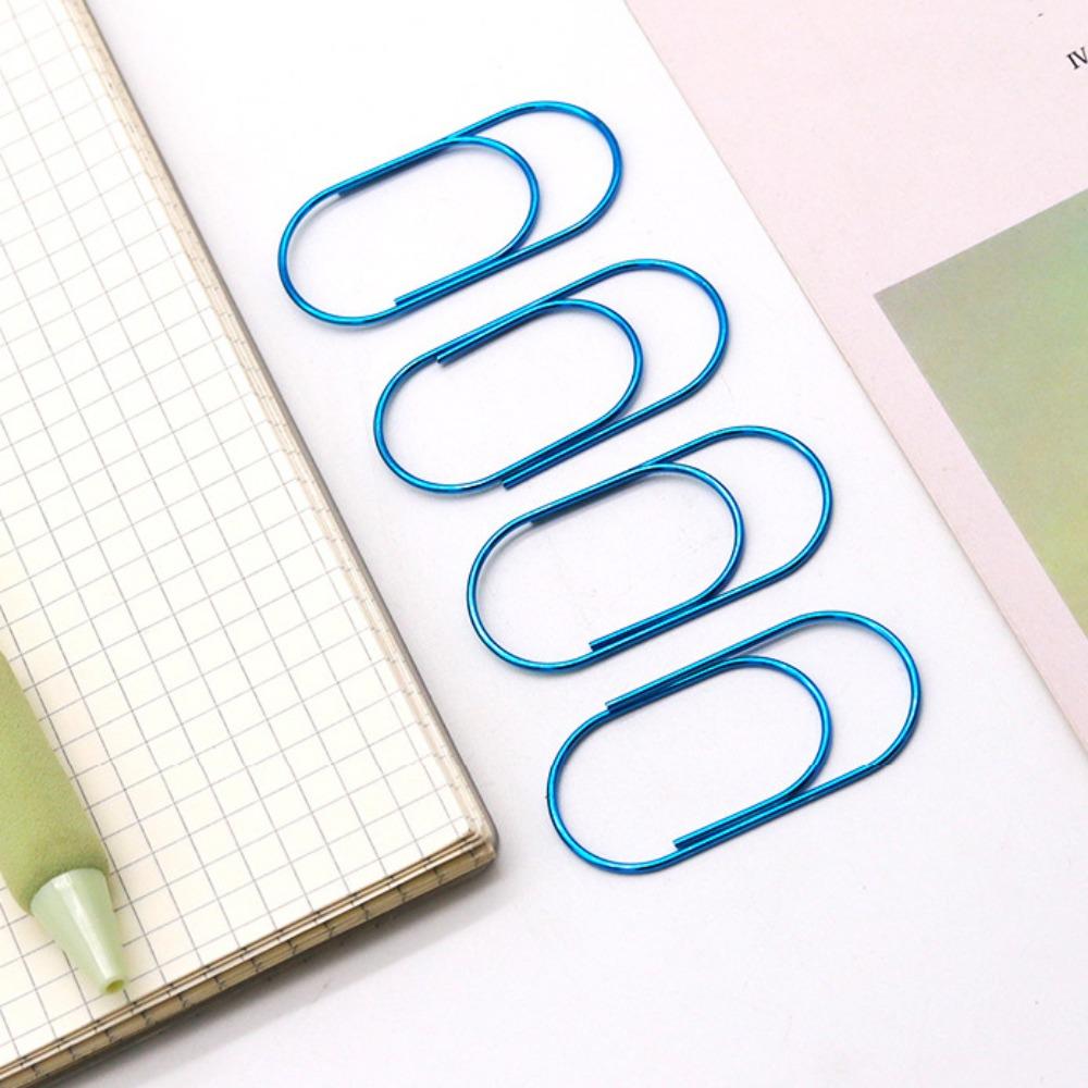 10pcs 50mm Large Size Paper Clips Stationery Kawaii Photo Paper Clip School Supplies