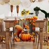 Pumpkin Squirrel Fall Table Runner 72 Inch Seasonal Autumn Thanksgiving Kitchen Dining Room Table Decorations for Home Party Decor
