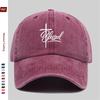 pc pcs Womens  Mens Vintage Washed Trucker Baseball Cap with Letter  Print Adjustable Buckle Strap Lightweight Suitable