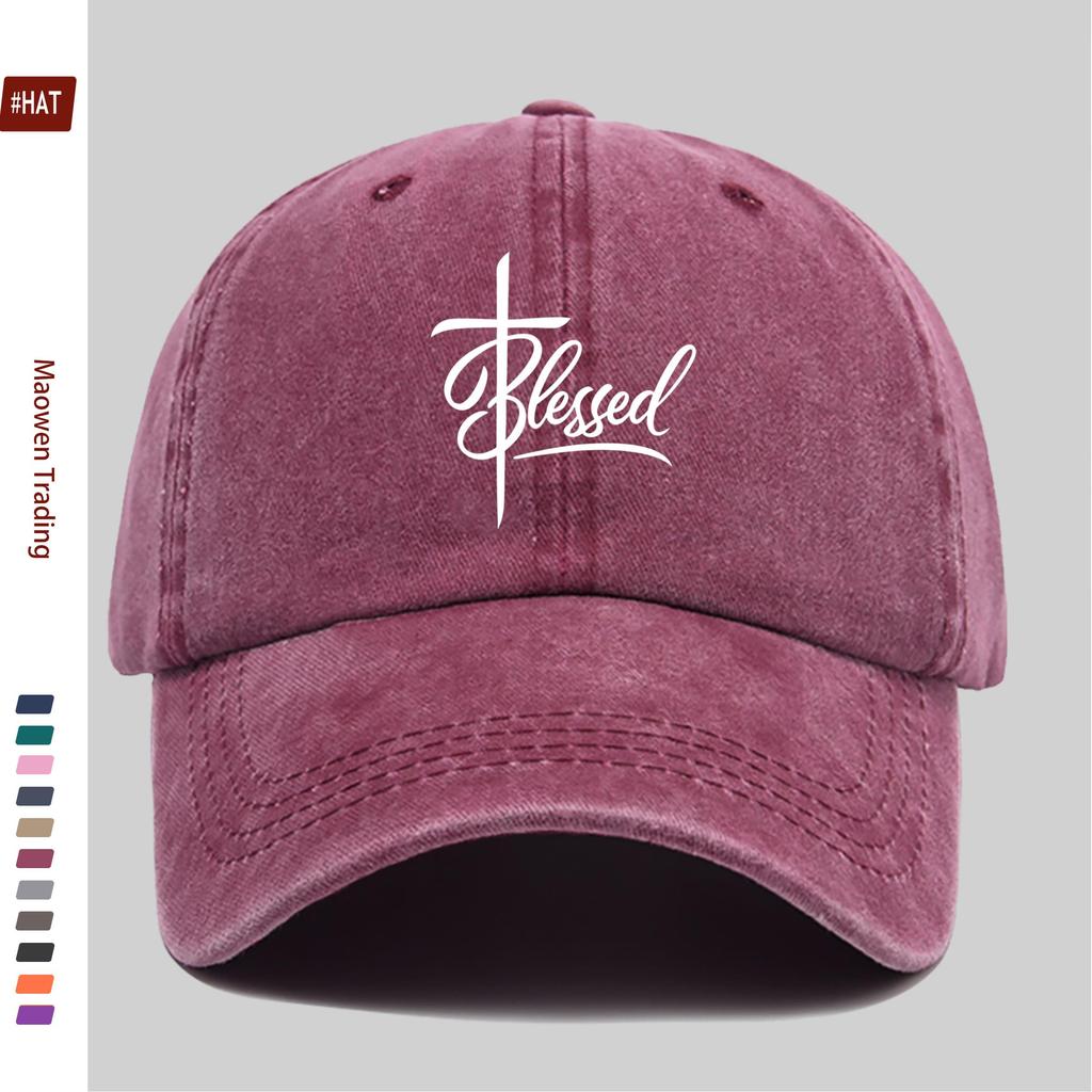 pc pcs Womens Mens Vintage Washed Trucker Baseball Cap with Letter Print Adjustable Buckle Strap Lightweight Suitable