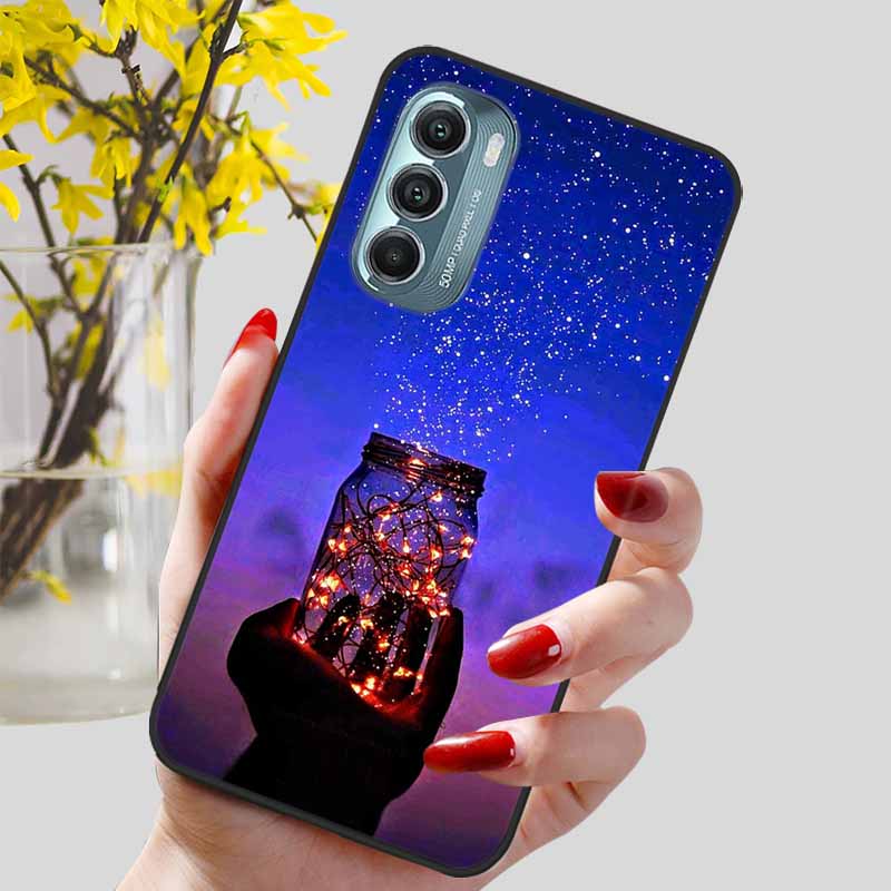 Fashion Lovely Cute Black TPU Silicone Phone Cover for Motorola Moto G Stylus 4G 5G 2022 Protect Soft Bumper Shells Coque Capa