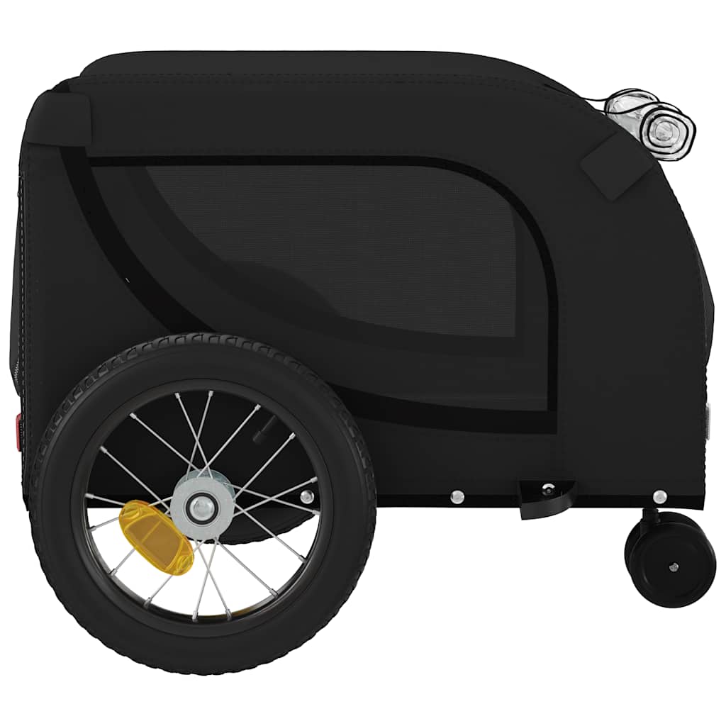 Bicycle Trailer for Dogs Black Oxford Fabric and Iron
