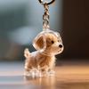 Dog Keychain Personalized Pet Keepsake Transparent Acrylic Shell Corgi Pomeranian Bulldog Lightweight Dog Breed Keychain
