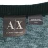 Armani Exchange Свитер с V-образным вырезом, длинный рукав M Зеленый система вязания Мужской Б/у