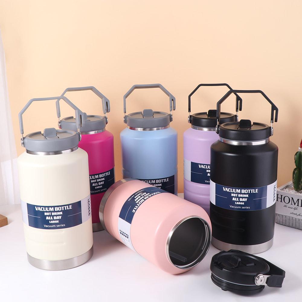 2L Thermal Water Bottle Large Capacity Outdoor Insulated Mug Gift Drinks Bottle Outdoor