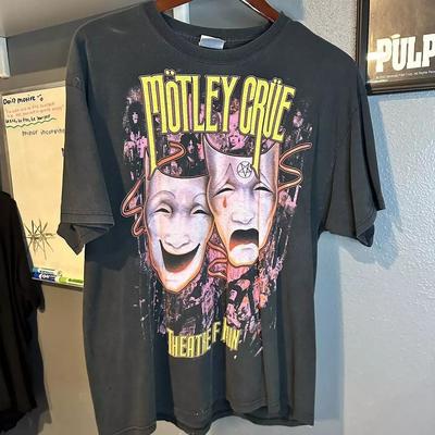 Футболка унисекс 90-х Motley Crue Theatre of Pain Базовый черный Классическая Винтаж S-5XL