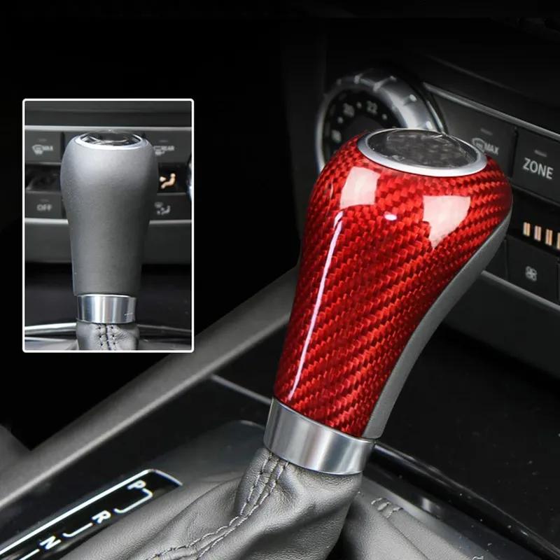 For Mercedes Benz W204 W212 W205 W169 W219 W463 CLS C E A G Class Real Carbon Fiber Gear Shift Knob Cover Interior Accessories