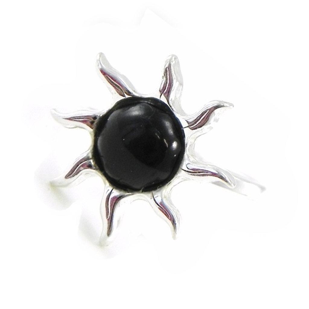 Черное серебряное кольцо 'Jet Black Goddess'