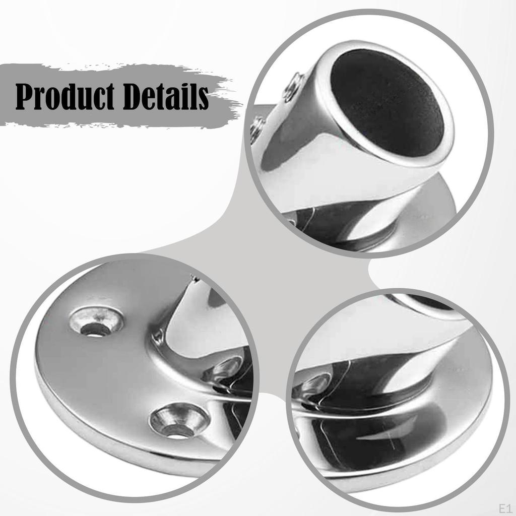 Фитинг для ручки лодки 60 градусов Круглое основание Высокопроизводительный Практичный Запасные части Премиум Прочный