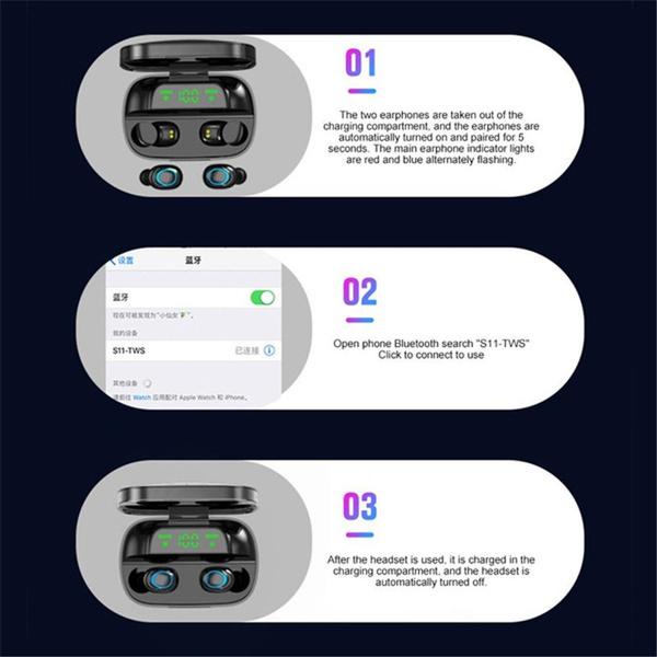 ТОП 8D Surround Sound TWS Наушники Беспроводные Bluetooth 5.0 Стереонаушники Спортивные Водонепроницаемые Наушники