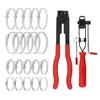 Red Heavy Duty Adjustable CV Boot Clamp Pliers Stainless Steel Includes 20 Bands Antiskid Car Truck SUV Professional Universal Fit